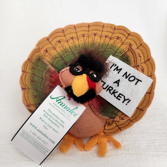 Annalee 7" Turkey in Disguise 2022 Thanksgiving Doll I'm Not a Turkey, NWT - Picture 1 of 5